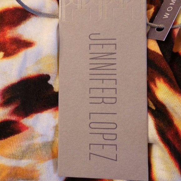 NWT Jennifer Lopez Cold-shoulder Dolman Top animal print romantic safari - Picture 8 of 8